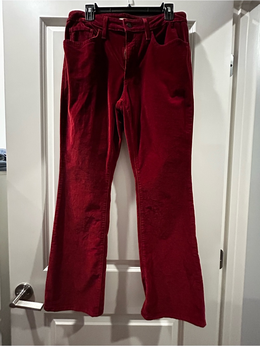 Levi's Wine Red Corduroy Wide-Leg Jeans